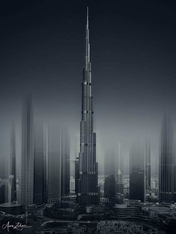 city, cityscape, architecture, travel, photography, tower, moody Burj Khalifa фото превью