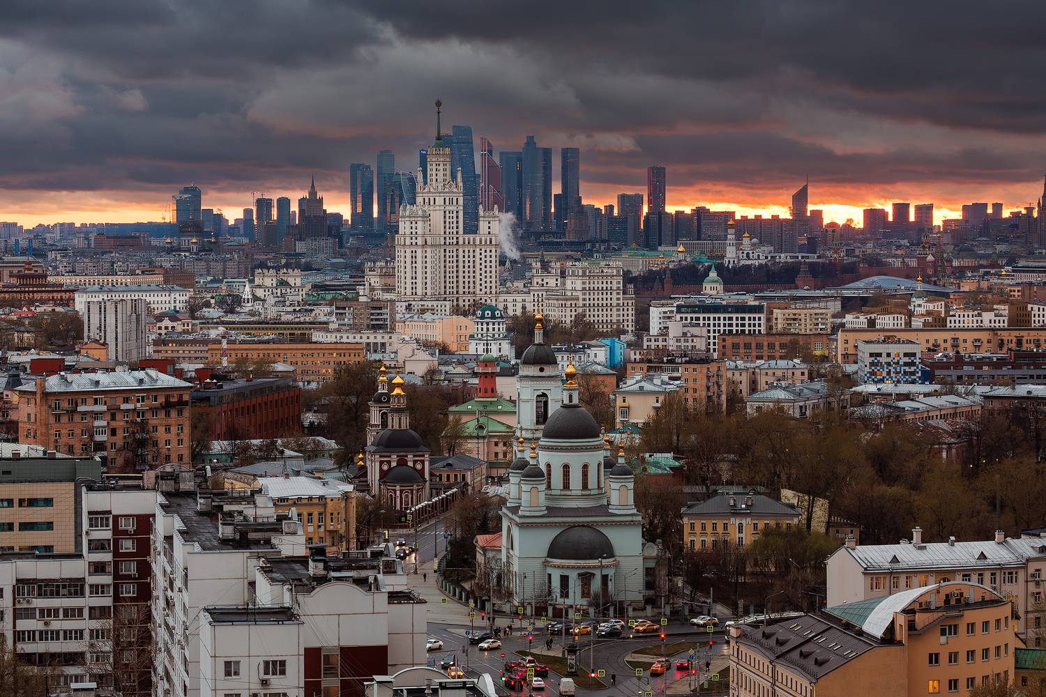 Москва, закат, ммдц, Владимир Кочкин