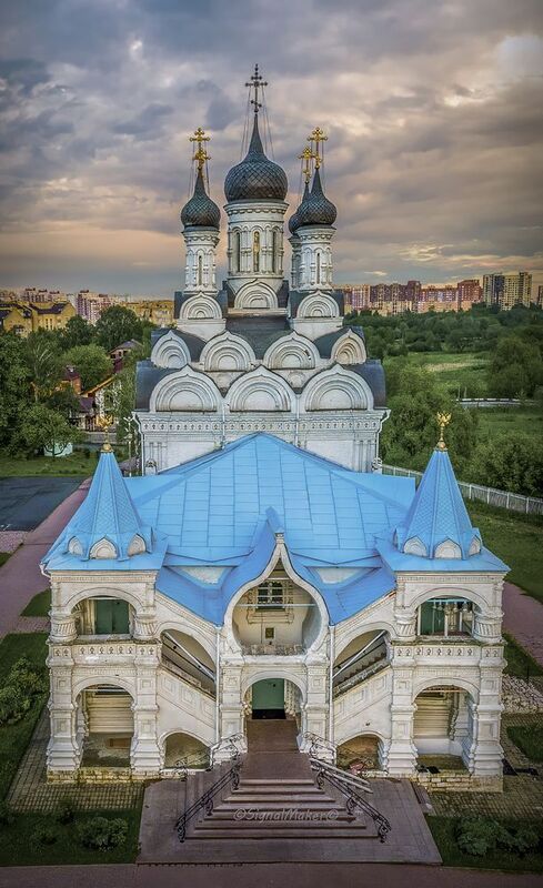 храм, церковь, церковь благовещения, тайнинское, москва, подмосковье, благовещенская церковь, аэросъемка, христос воскресе, пасха Христос воскресе! фото превью