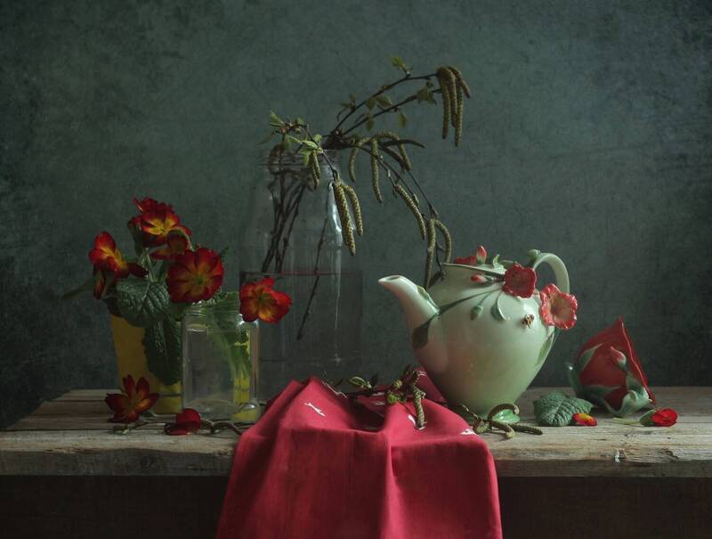 С красной примулой... фото превью