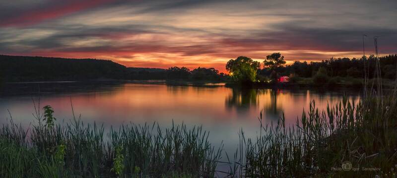 северский донец, рыбалка, панорама, ночь, весна, синий час, река, белгородчина, ночной пейзаж, kwanon photo На Северском Донце наступает ночь фото превью