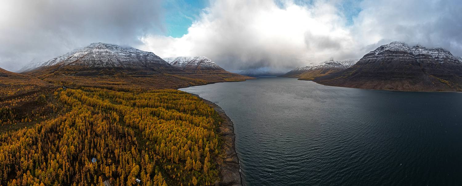 плато путорана, горы, озеро, осень, облака, тучи, Баландин Дмитрий