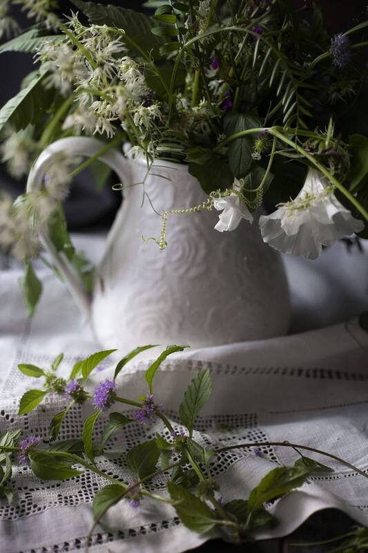 день победы, май, молодой человек в военной орме, красное знамя, лес, березы, молодая листва, реконструкция  фото превью