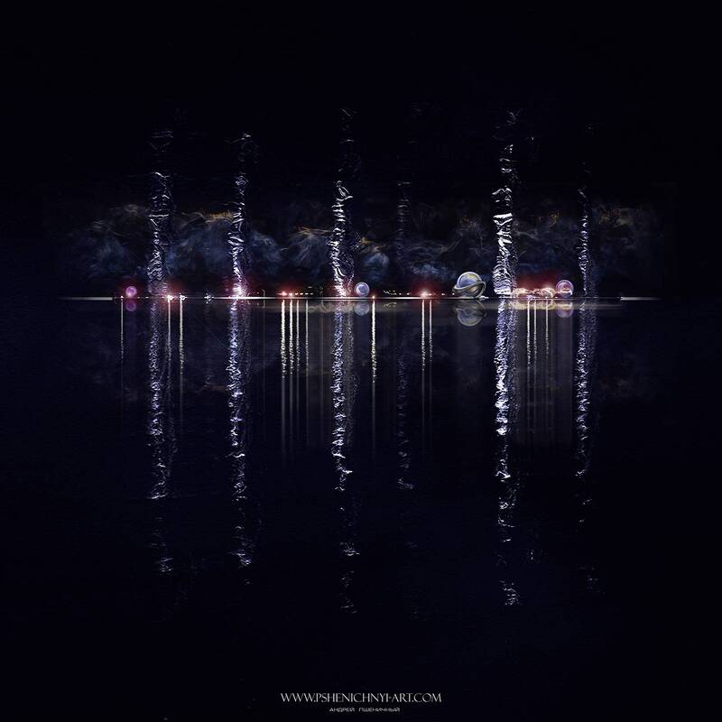 концепция, будущее, фантастика, ночной город, архитектура, отражение, структура, ночь, свет Отражения призрачного города фото превью