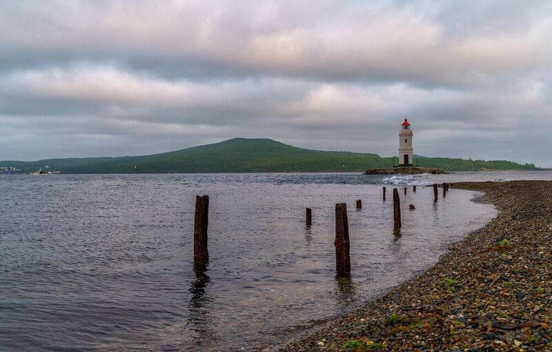 Владивосток, маяк, Токаревский, пейзаж, закат Маяк Токаревский фото превью