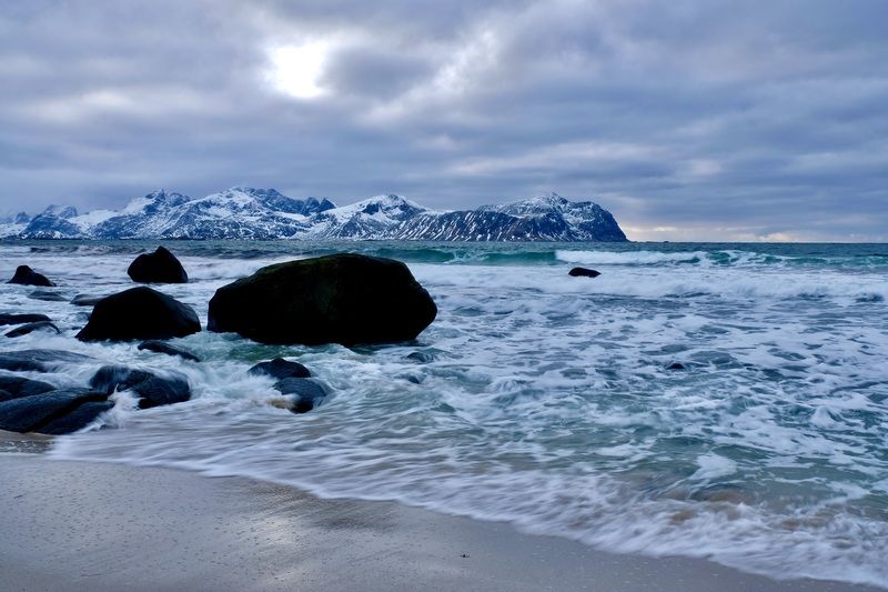 Landscapes, Lofoten, Norway, Storm, Atlanter, Waves, Weather Погода Лофотена фото превью