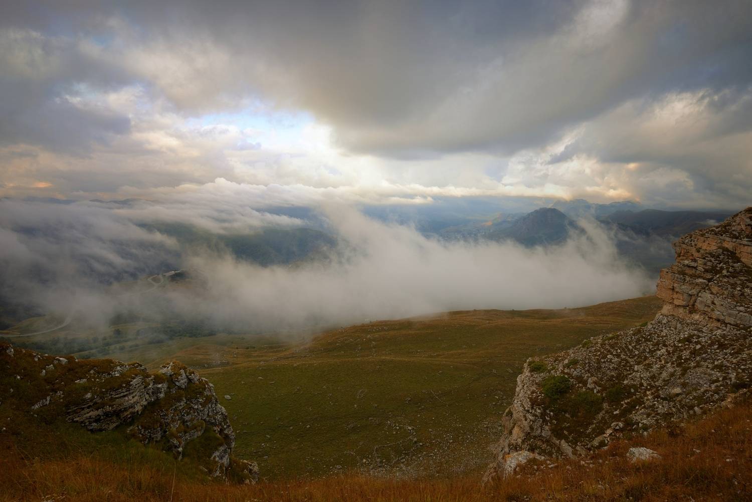 горы, рассвет, кавказ, осень, Александр Жарников