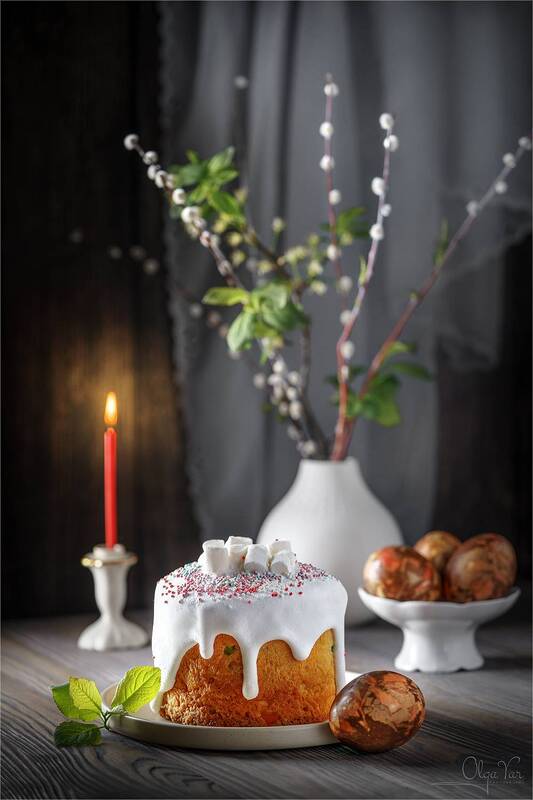 пасха, кулич, свеча, праздник Пасхальное фото превью