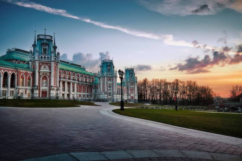 царицыно, закат В царицыно фото превью