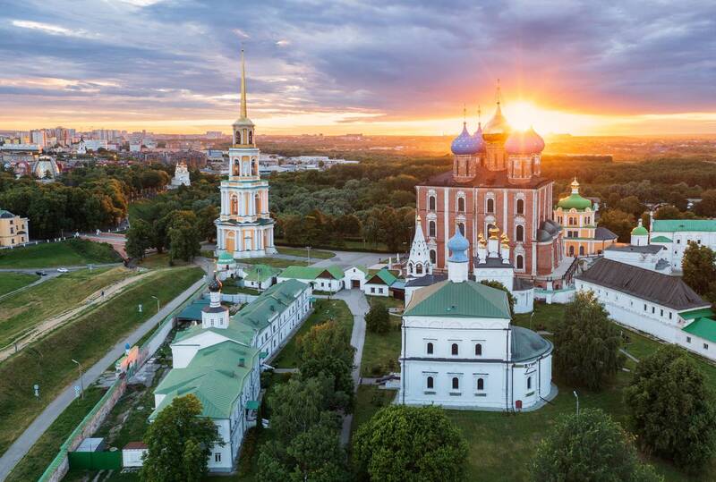 рязань, кремль, закат, рязанский кремль, пейзаж, аэрофотосъемка Рязанский кремль фото превью