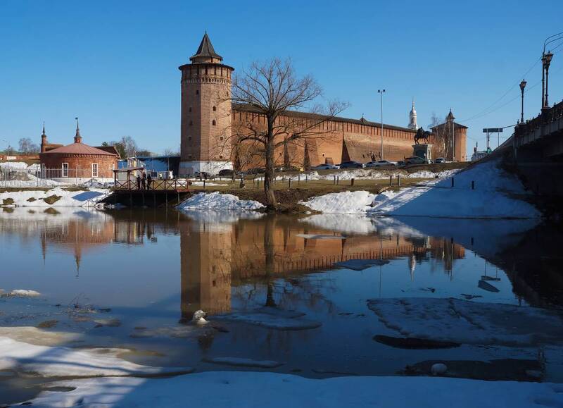 коломна, ледоход, март Коломенский Кремль фото превью