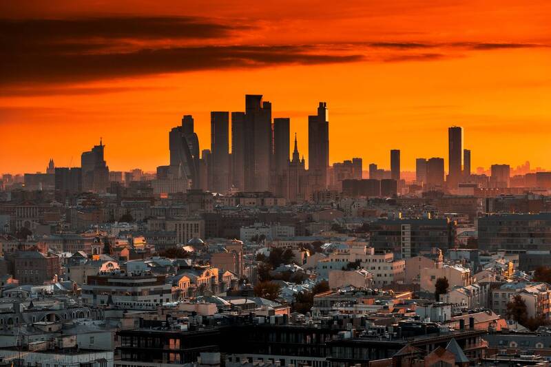 Закат над Москвой фото превью