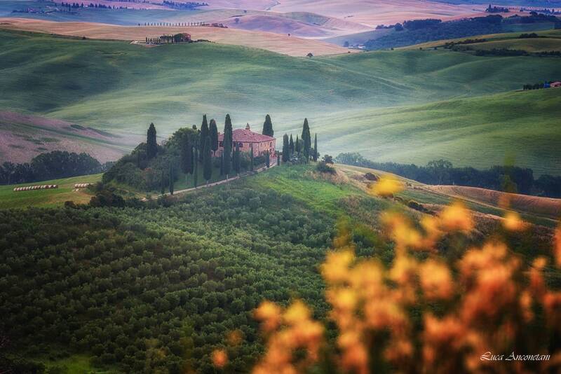 landscape, nature, hills, italy, tuscany, gre Spring in Tuscany фото превью