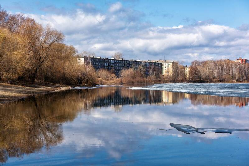 пейзаж, озеро, весна, отражения, урал Как небо весной в озере купалось фото превью