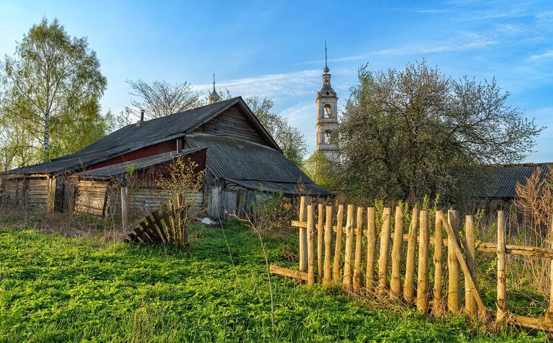Россия, пейзаж, деревня, весна Российская глубинка фото превью