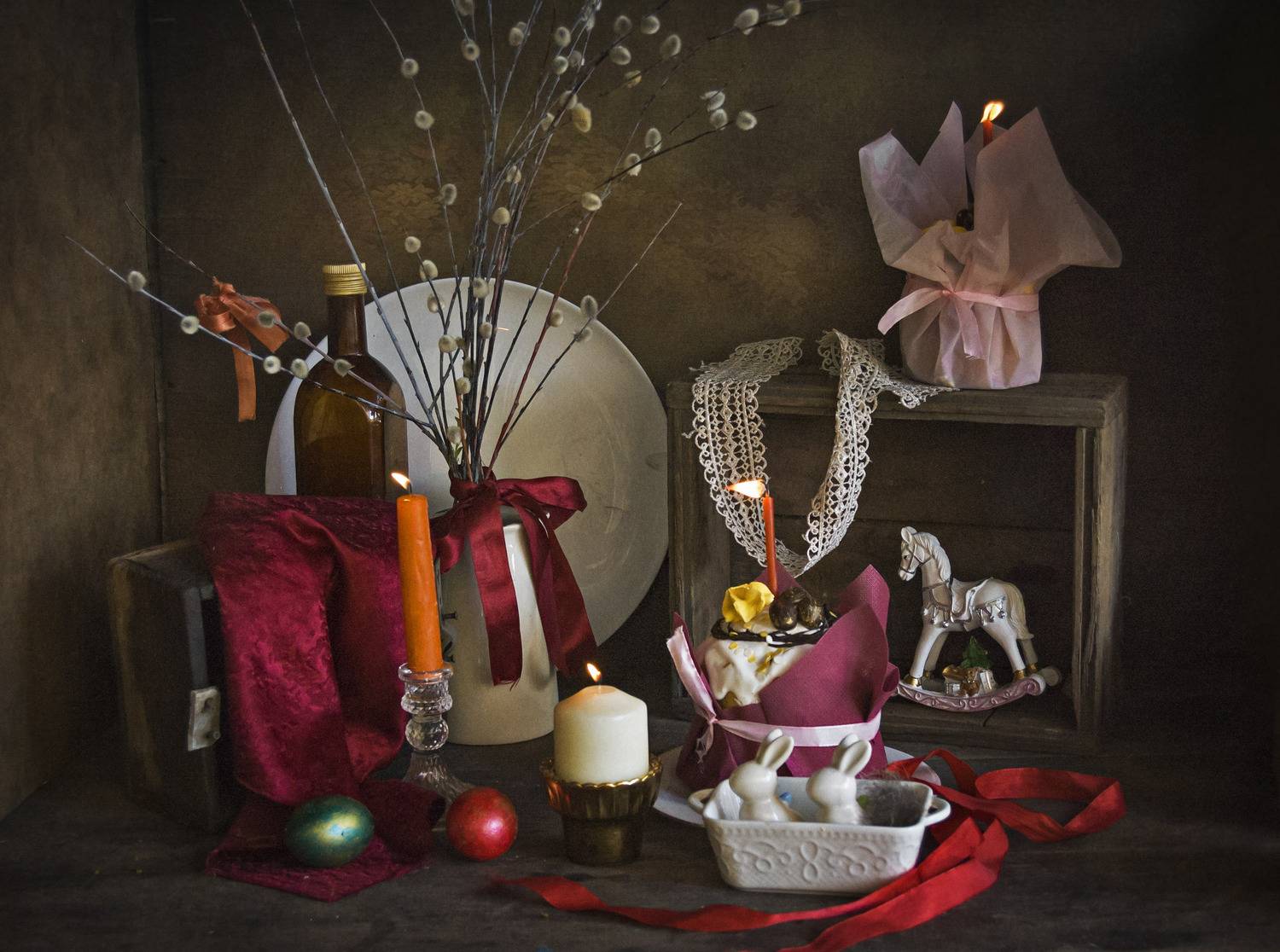 пасха, весна, праздник, верба, кулич, Зимина Лионелла