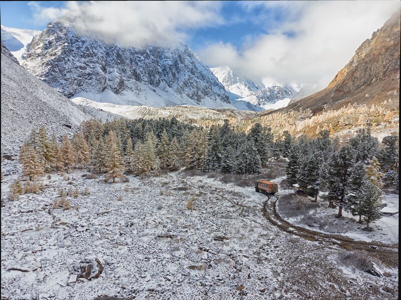 Россия, Алтай, Актру, дрон, аэросъемка, пейзаж Приехали в Актру фото превью