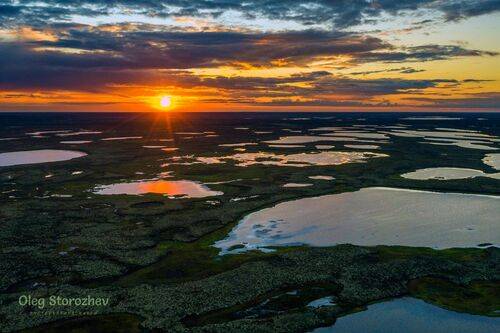 Закат в тундре