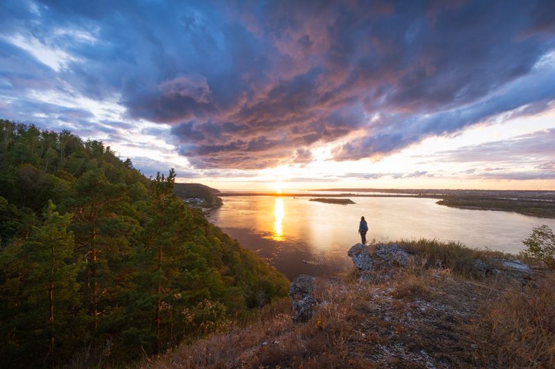 Закат в Жигулёвских горах фото превью