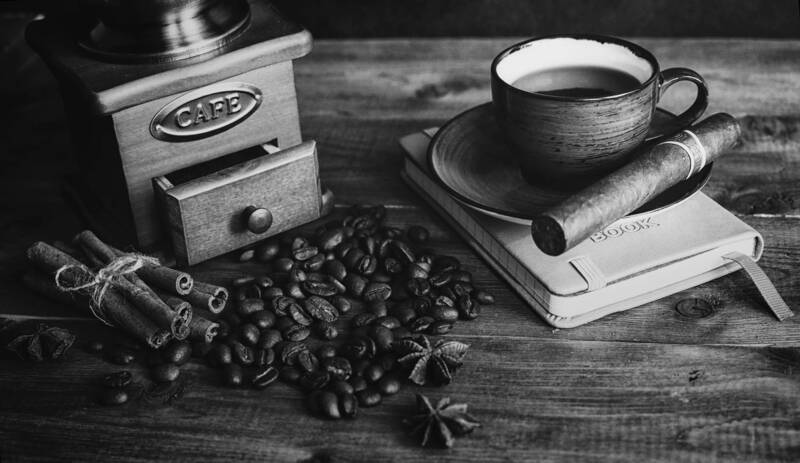 кофе, натюрморт, черно белое За чашкой кофе.. фото превью