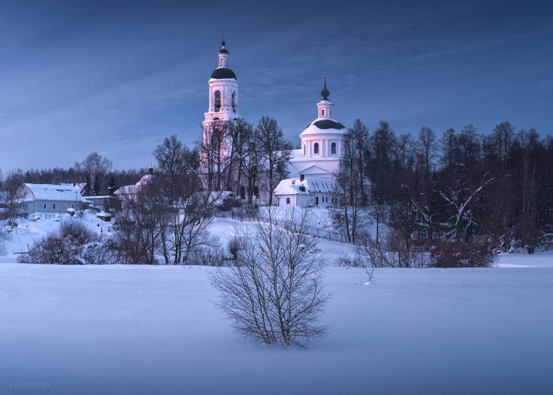 филипповское, владимирская область, село, зима, храм, снег Филипповское фото превью