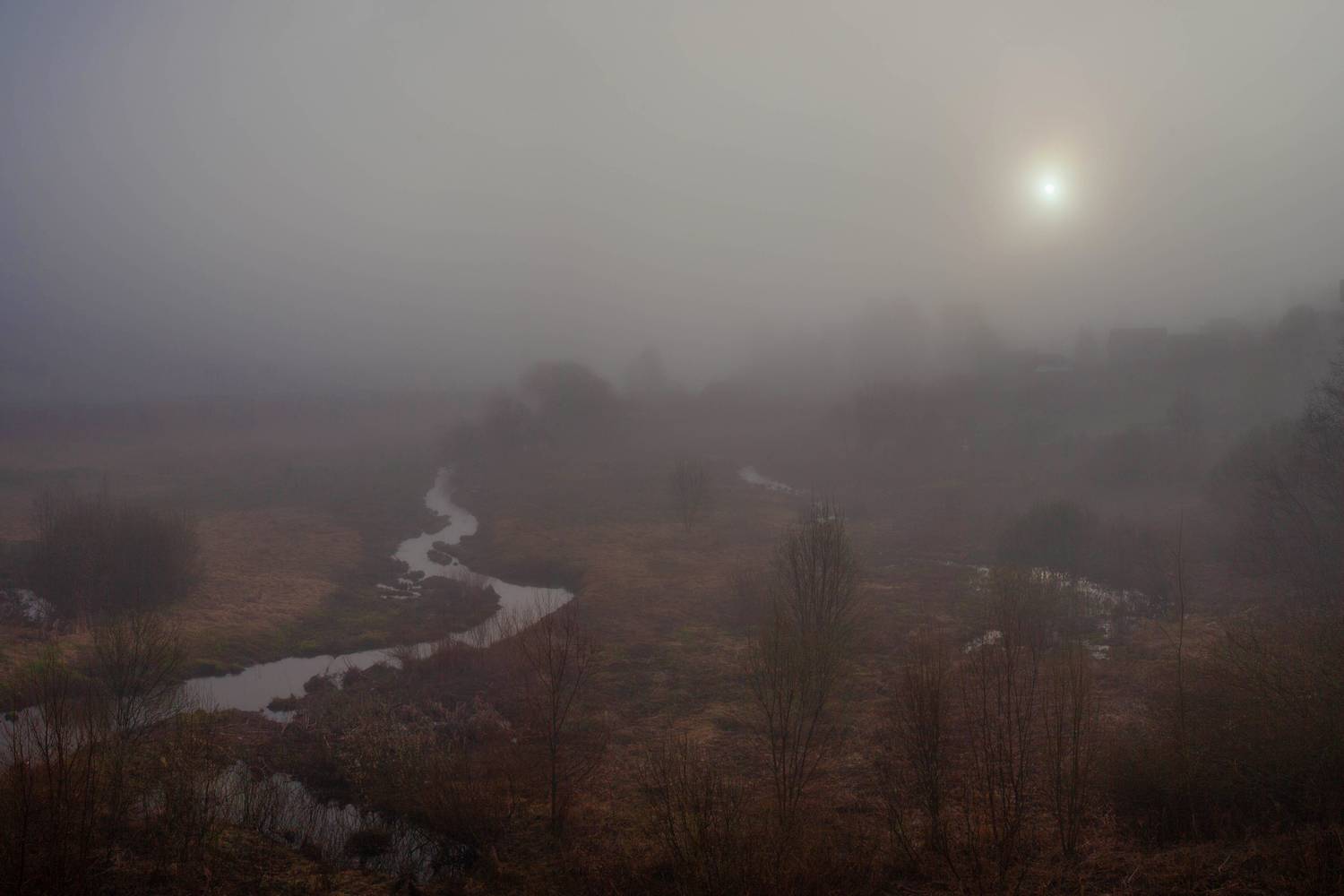 весна, туман, река, рассвет, Свистков Александр