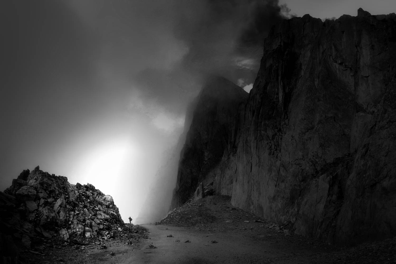mountain, fog, mist, alpls, av peteghium