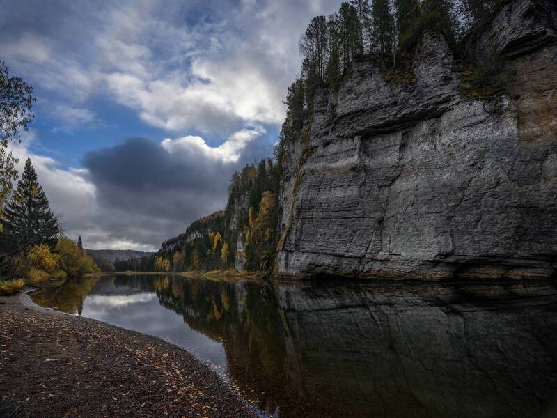 усьва, омутной камень, утро, пермский край, урал Утро у Омутного камня фото превью