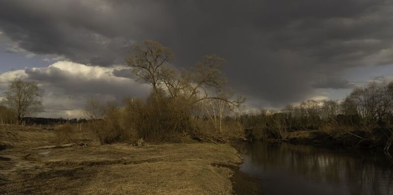 Москвская область, Истра, река Истра. закат Вечер у реки фото превью
