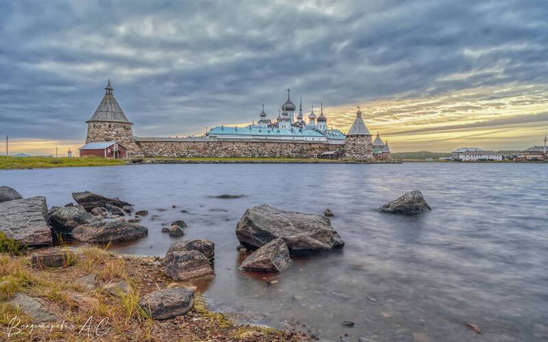 соловки, монастырь, закат, камни Соловецкий закат. фото превью