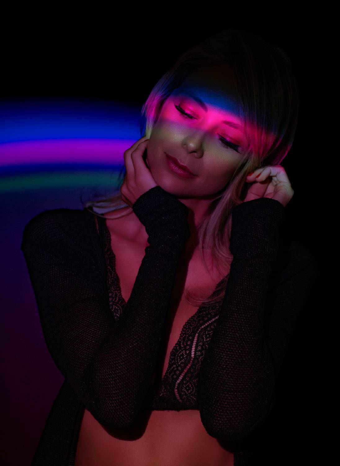 lights, blonde, model,  Jean