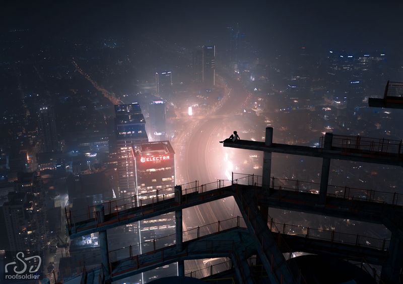 tel aviv, israel, roof, rooftop, dust, fog, haze, extreme, skyscraper, architecture, dark, urban, urban exploration My city is a glimmer фото превью