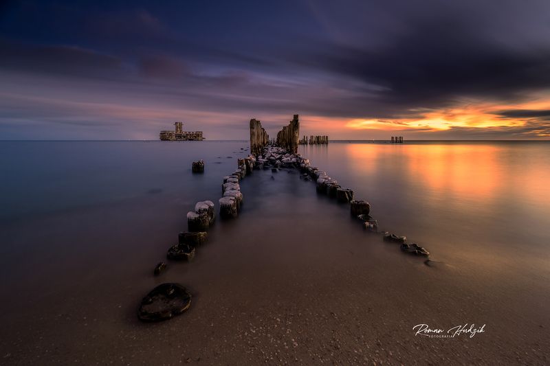 Sunrise, Sunset, Baltic Sea, Poland, Sea Babie Doly фото превью