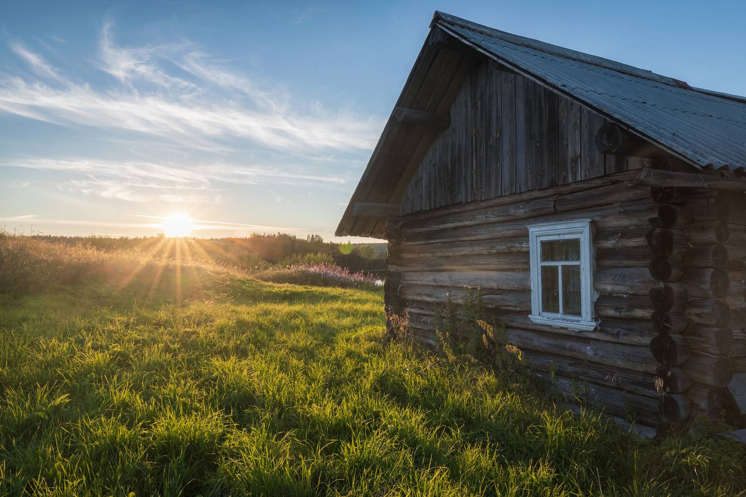 закат деревня старина природа, кенозерье вечер, Максим Калашников