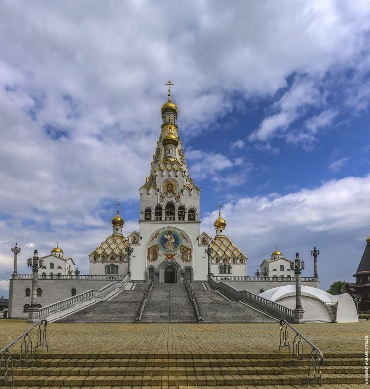 минск, церковь, архитектура, небо, облака, монохром Храм всех святых фото превью