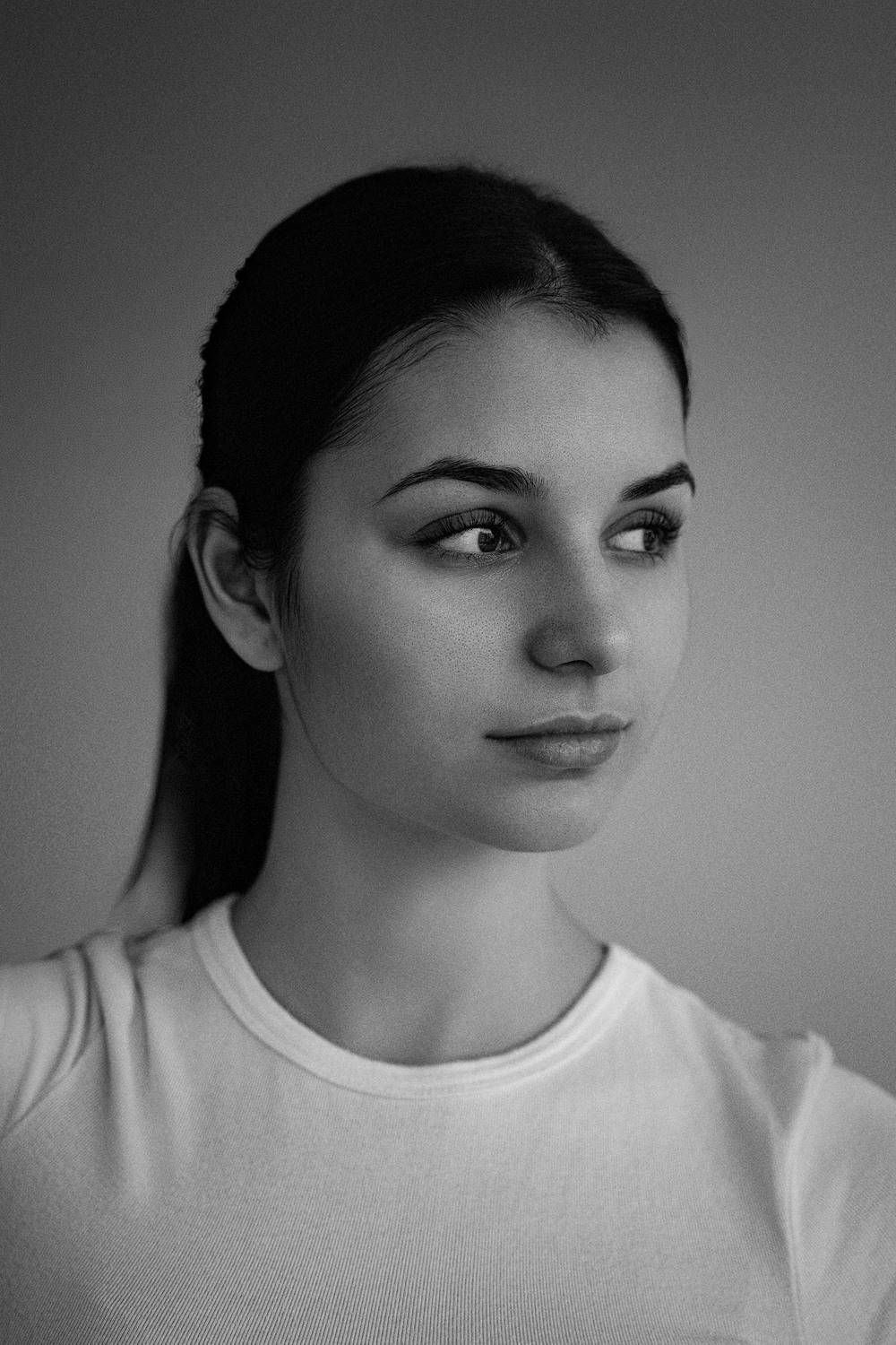 model, test, black and white,  Jean