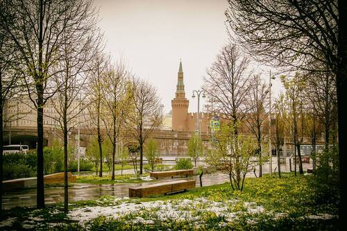 2й день снегопада в Москве, 28 апреля 2026