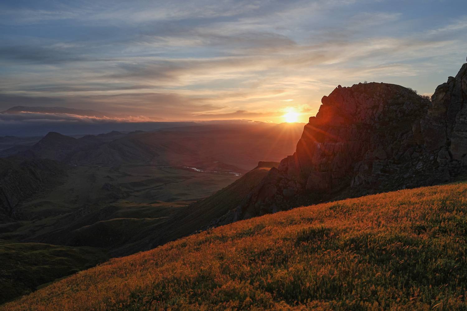 горы, вечер, закат, пейзаж, дагестан, Magov Marat