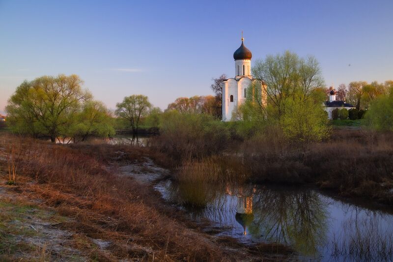 Владимирская область, Храм Покрова на Нерли, Боголюбово Нежное утро фото превью