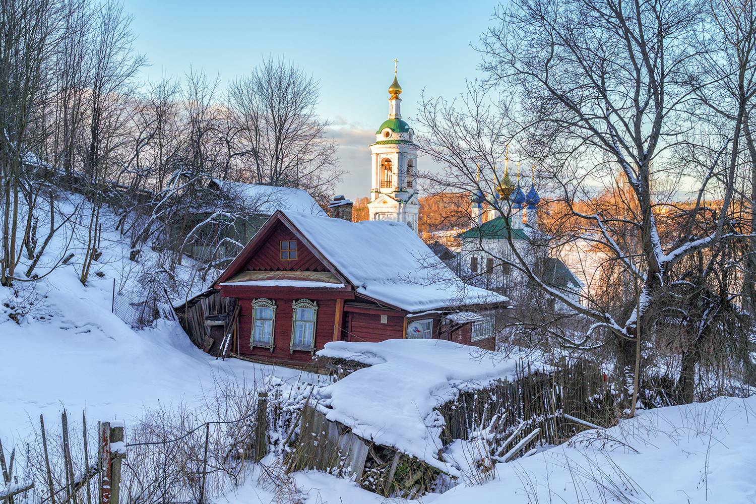 Россия, Плес, пейзаж, архитектура, зима, Лариса Дука