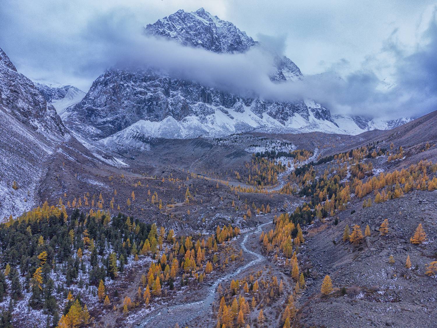 Россия, Актру, аэросъемка, пейхаж, Лариса Дука