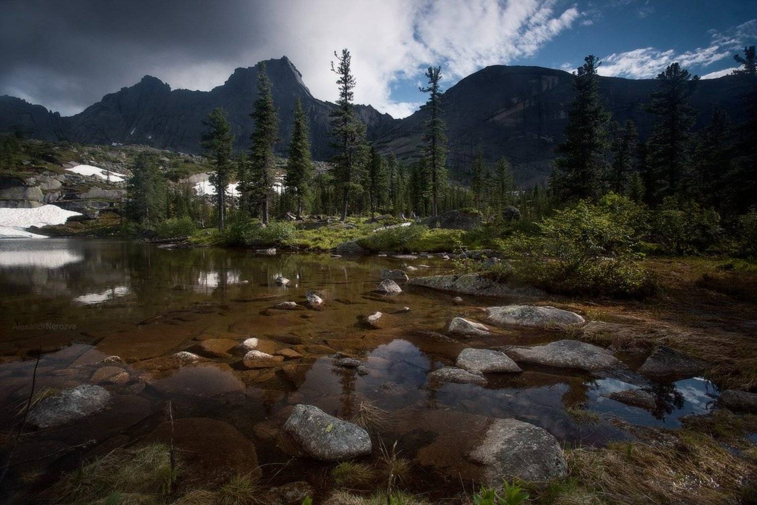 ергаки, саяны, сибирь, россия, закат, озеро, лазурное, красота, горы, пейзаж, тайга, Александр Нерозя