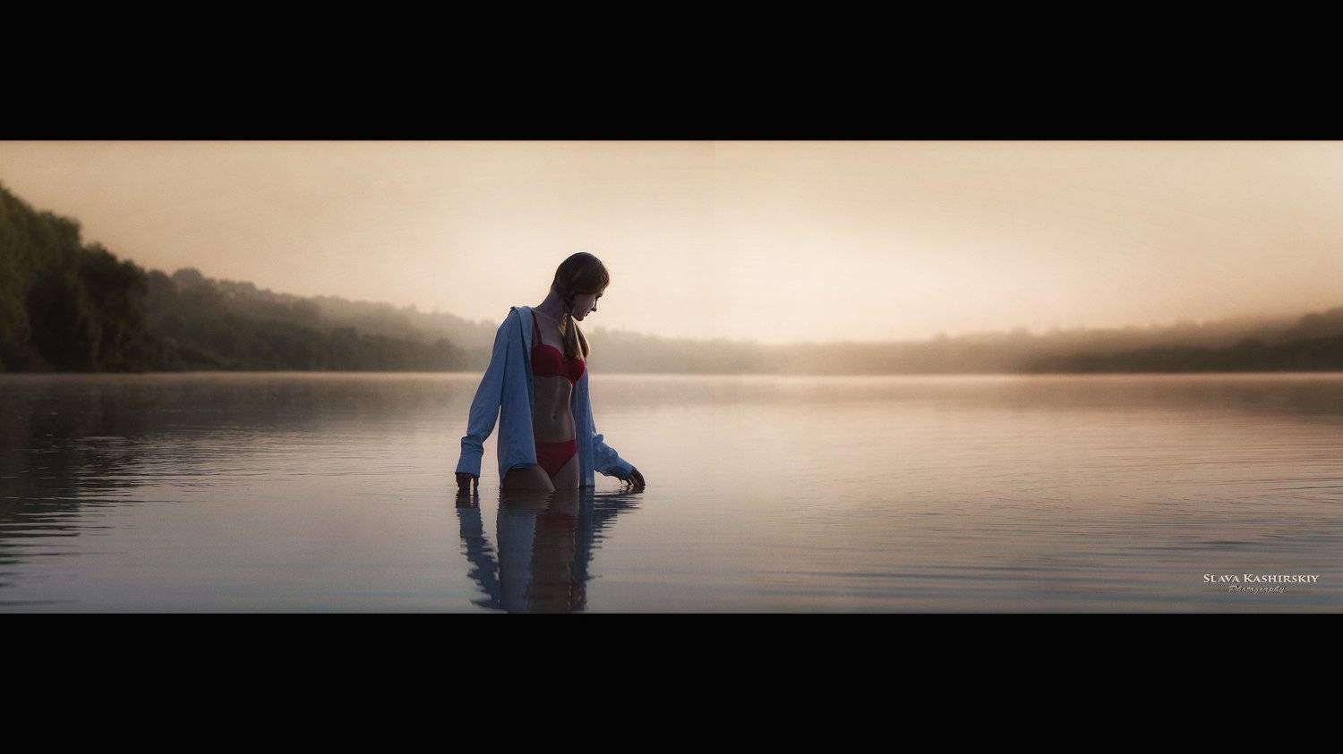 на рвссвете, река, девушка, туманы, восход, tamron, Слава Каширский