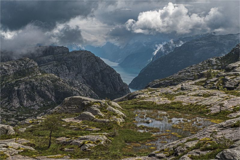 norway, норвегия, fjord, фьорд [lysefjorden] фото превью