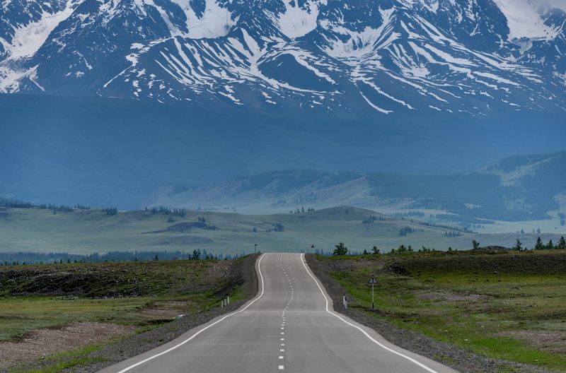 чуйский, тракт, горный алтай, северо-чуйский хребет, природа россии, карамышев роман, пейзаж, дорога, горы, снег Чуйский тракт, Алтай. фото превью