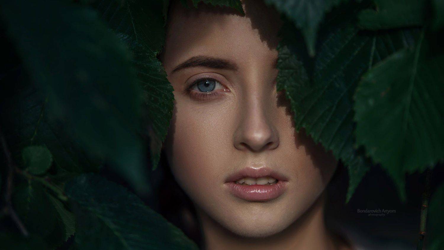 девушка, портрет, глаза, взгляд, Артём Бондарович