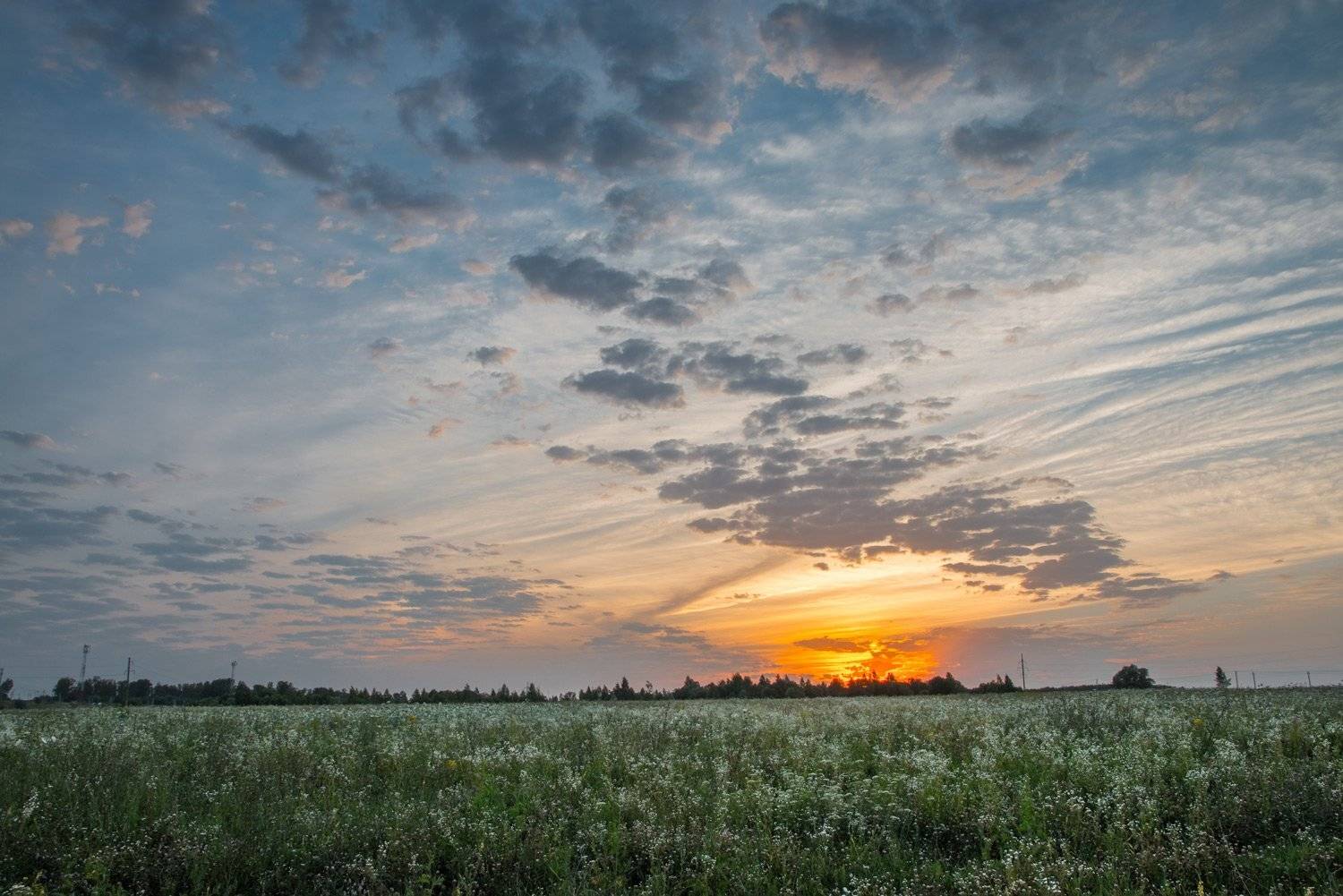 облака, закат, тучи, солнце, вечер, Александр