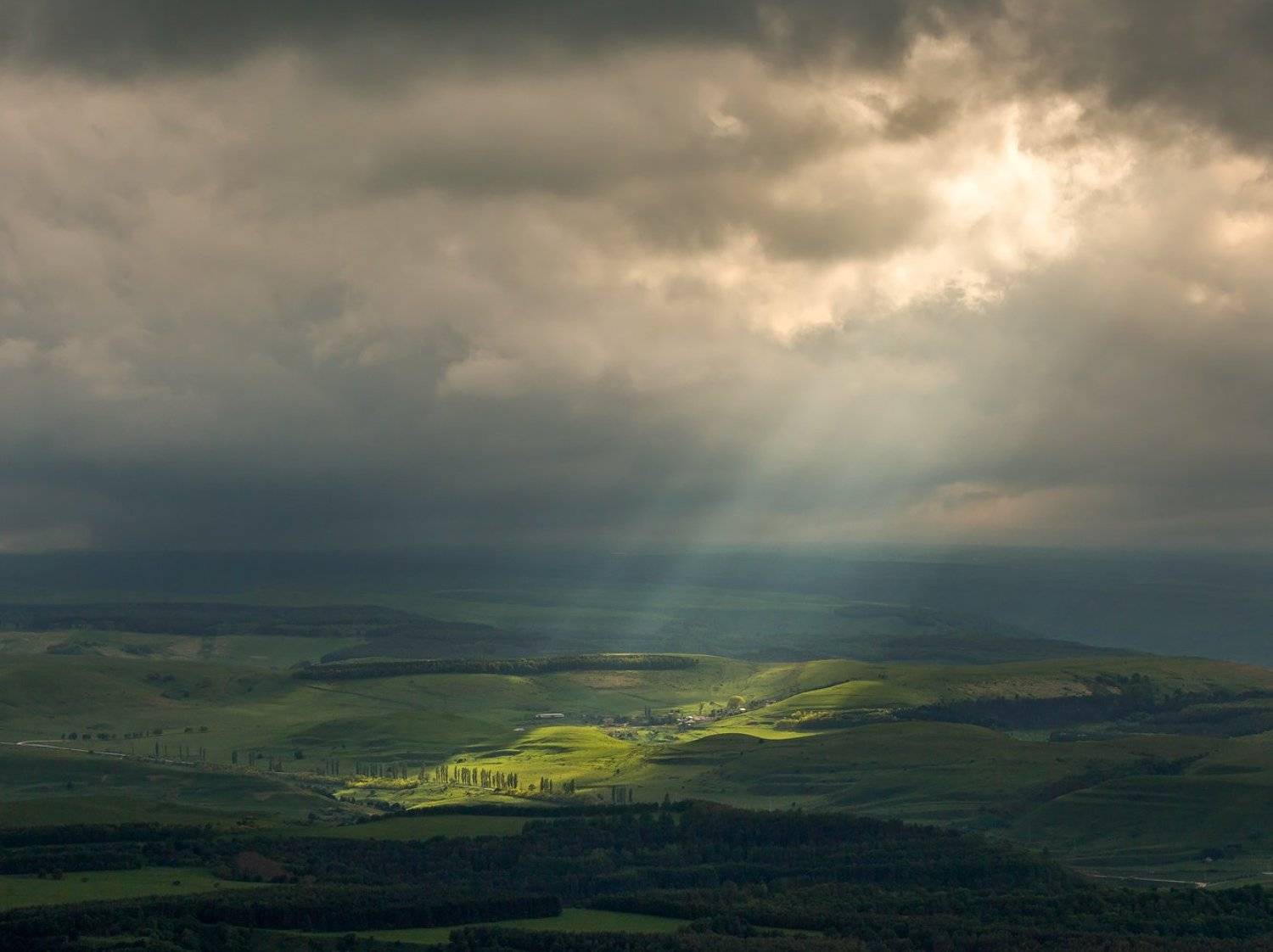 Весна, Непогода, Окрестность города Кисловодск, Предгорный район, Ставропольский край, Тучи, Лашков Фёдор