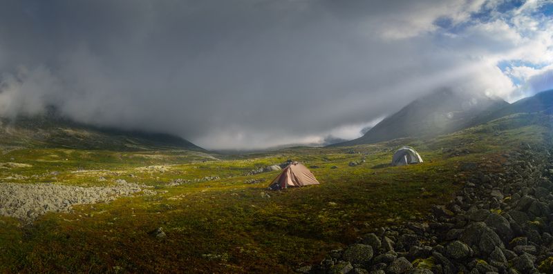 хибины, малая белая, перевал рамзая, кольский Утро в горной долине фото превью