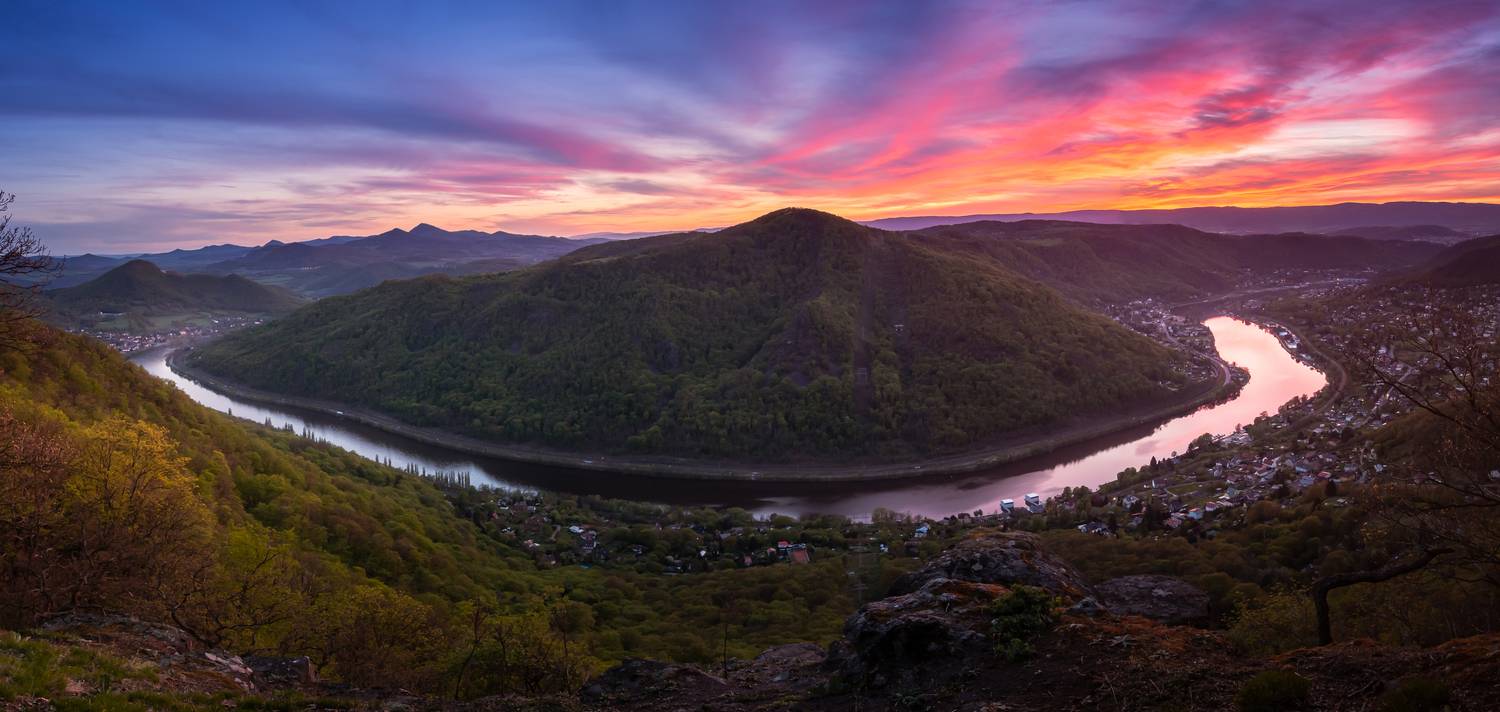 sunset, sky, clouds, czechia, czech, panoramic, golden, goldenhour, Slavom&iacute;r Gajdo&scaron;